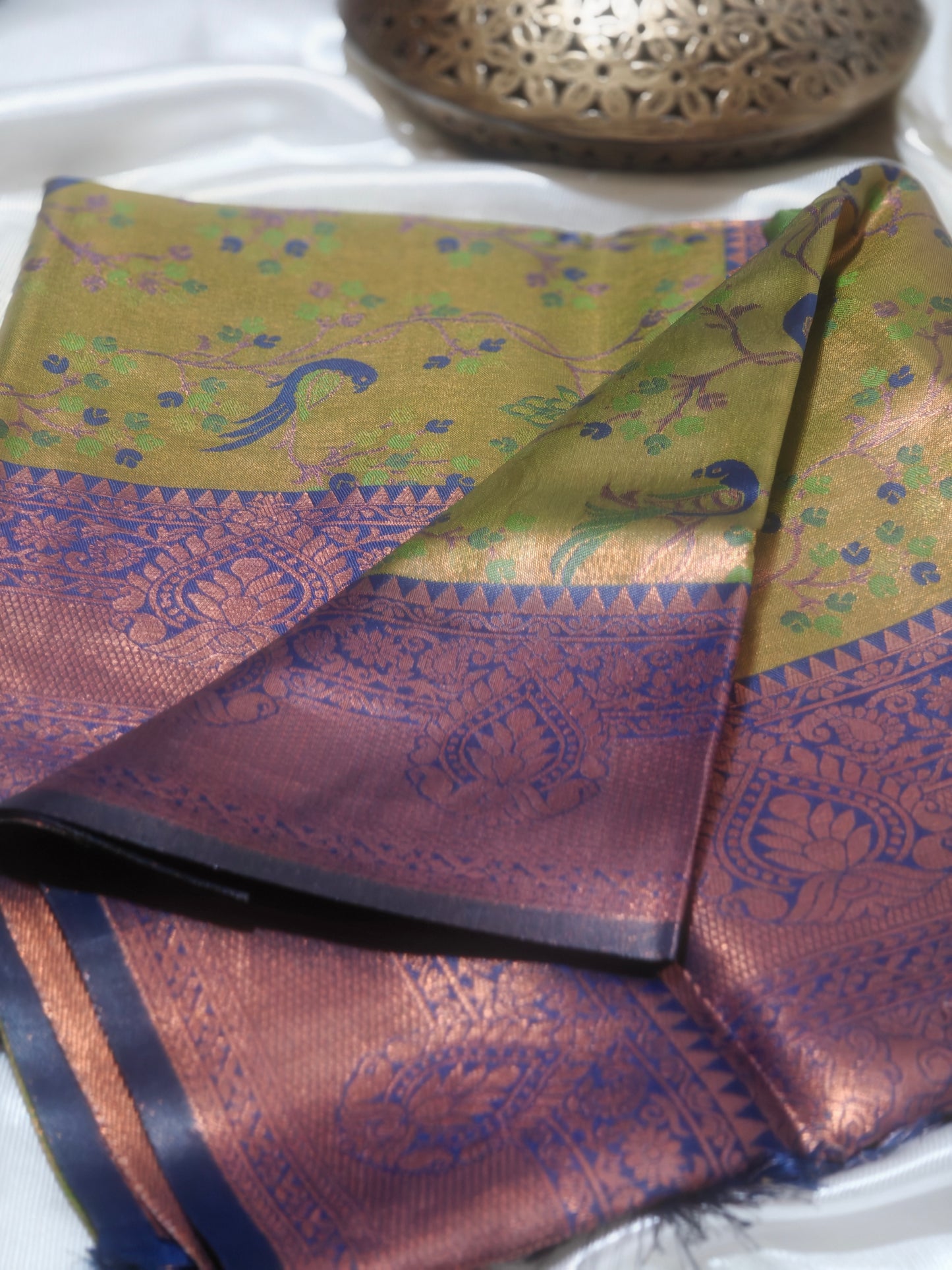 Peacock Floral Party Wear Premium Kanjivaram Silk Silk Saree