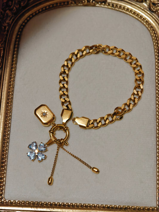 Iconic Floral Bracelet With 18k Gold Plated Stainless Steel