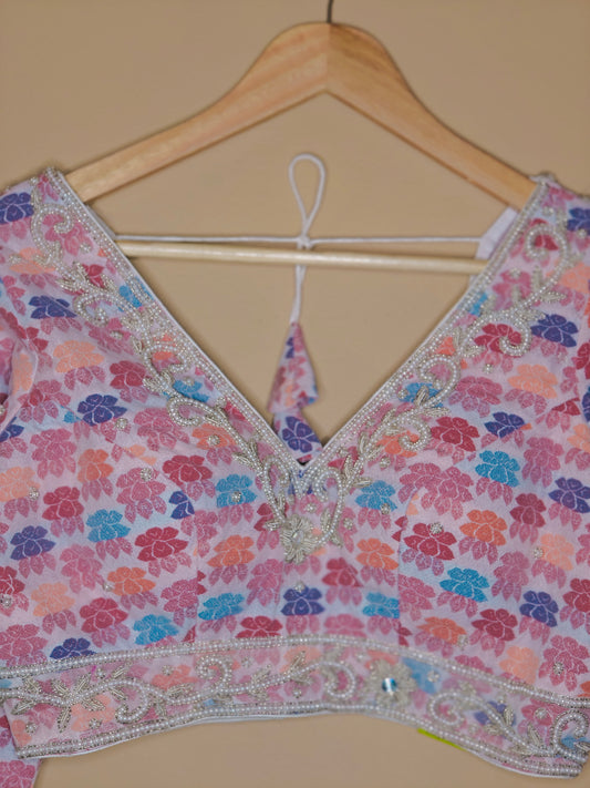 Nepali Dhaka Embroidery Blouse