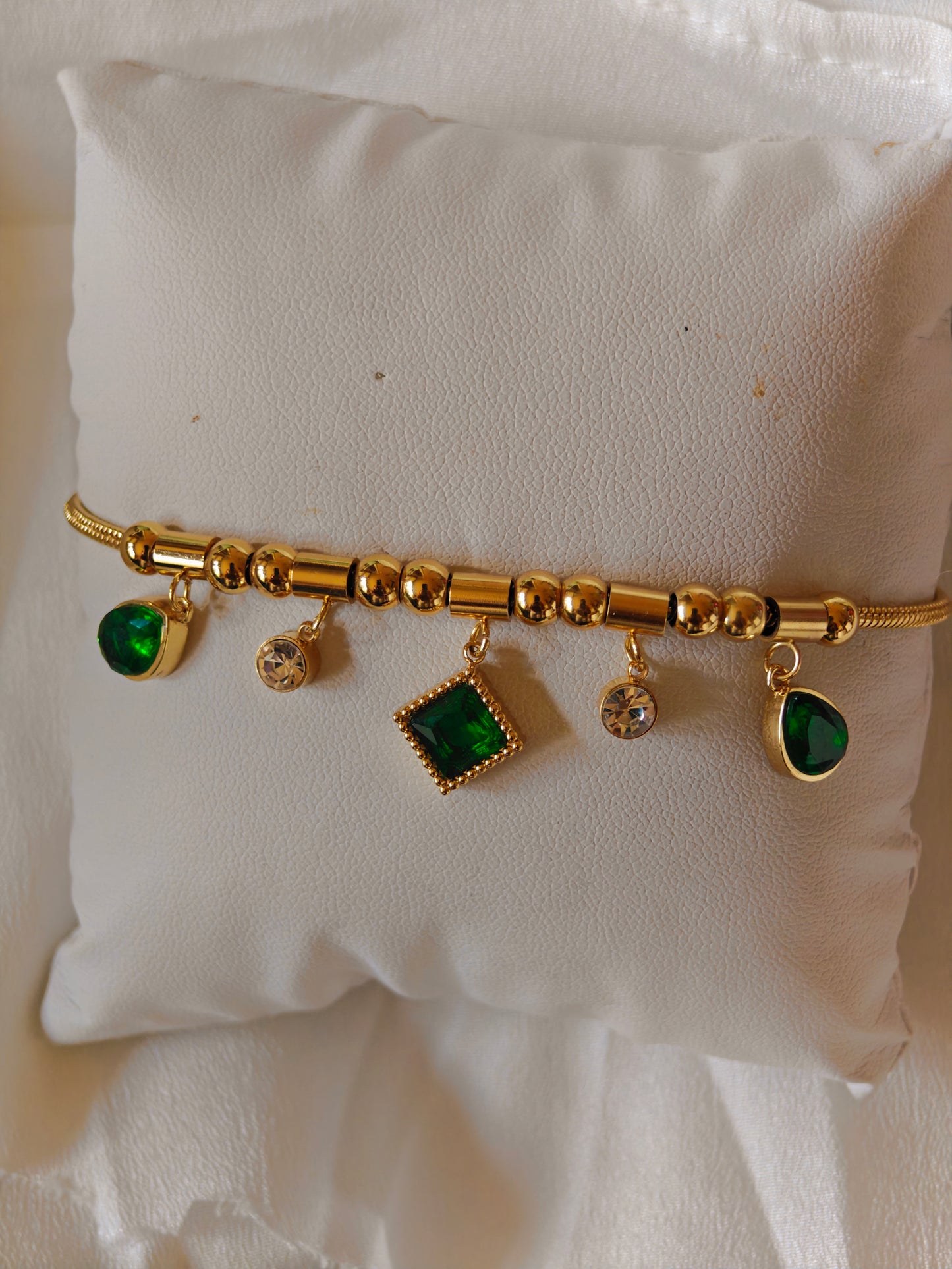 Charm Bracelet With 18k Gold Plated Stainless Steel