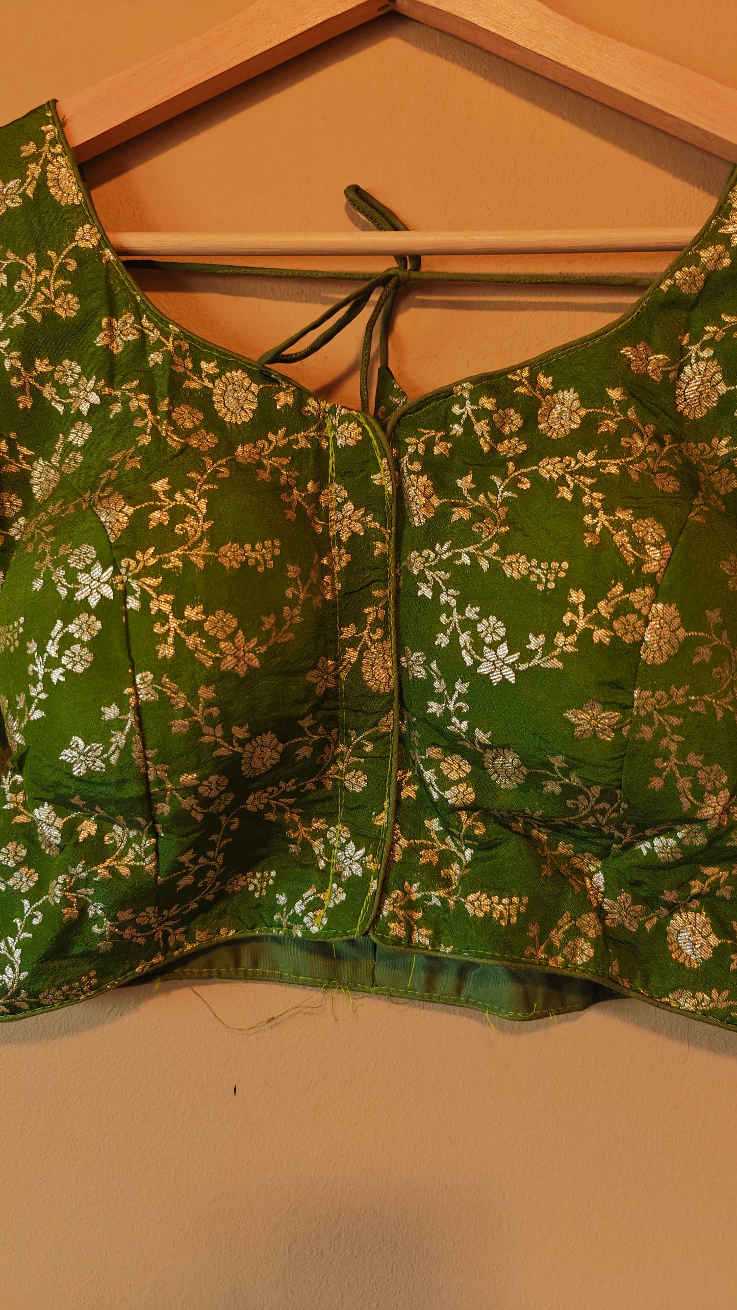 Green Designer Floral print Ready-to-Wear Blouse