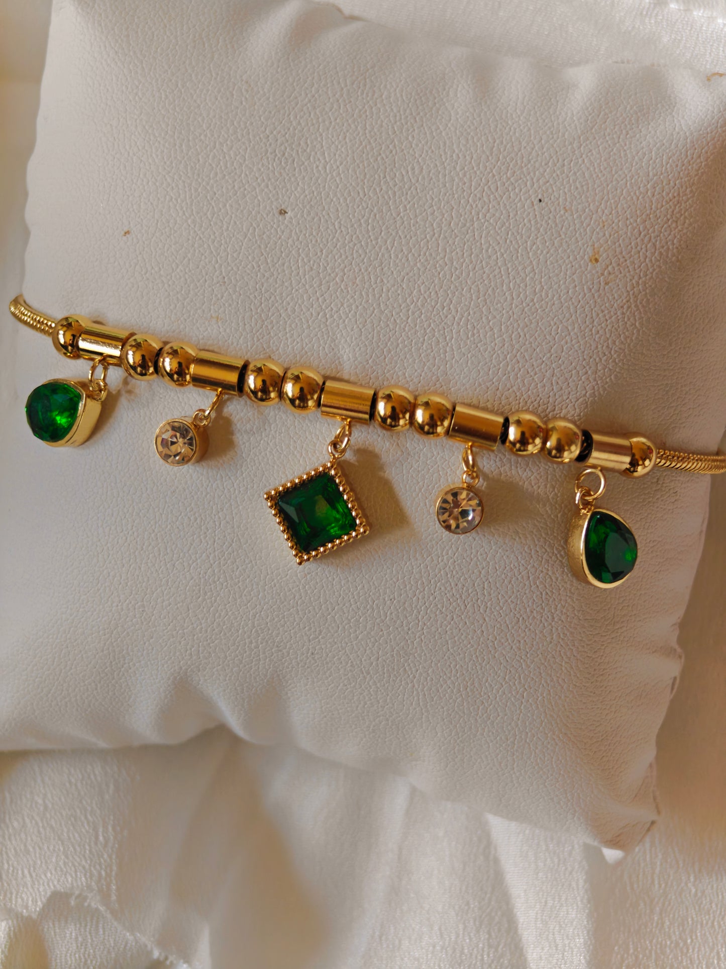 Charm Bracelet With 18k Gold Plated Stainless Steel