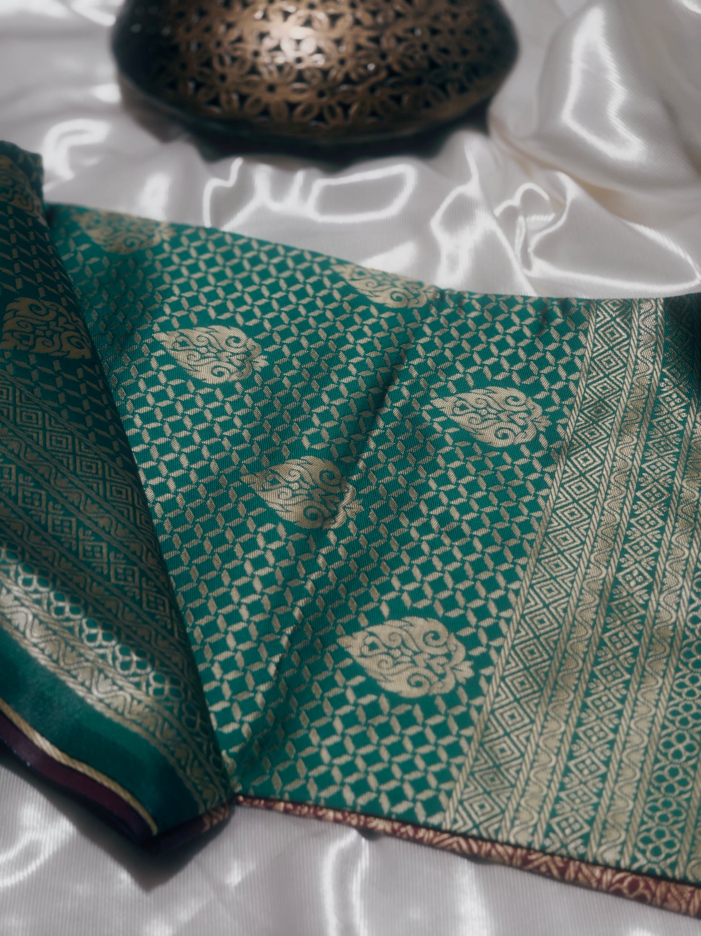 Green Color Lichi Silk Saree