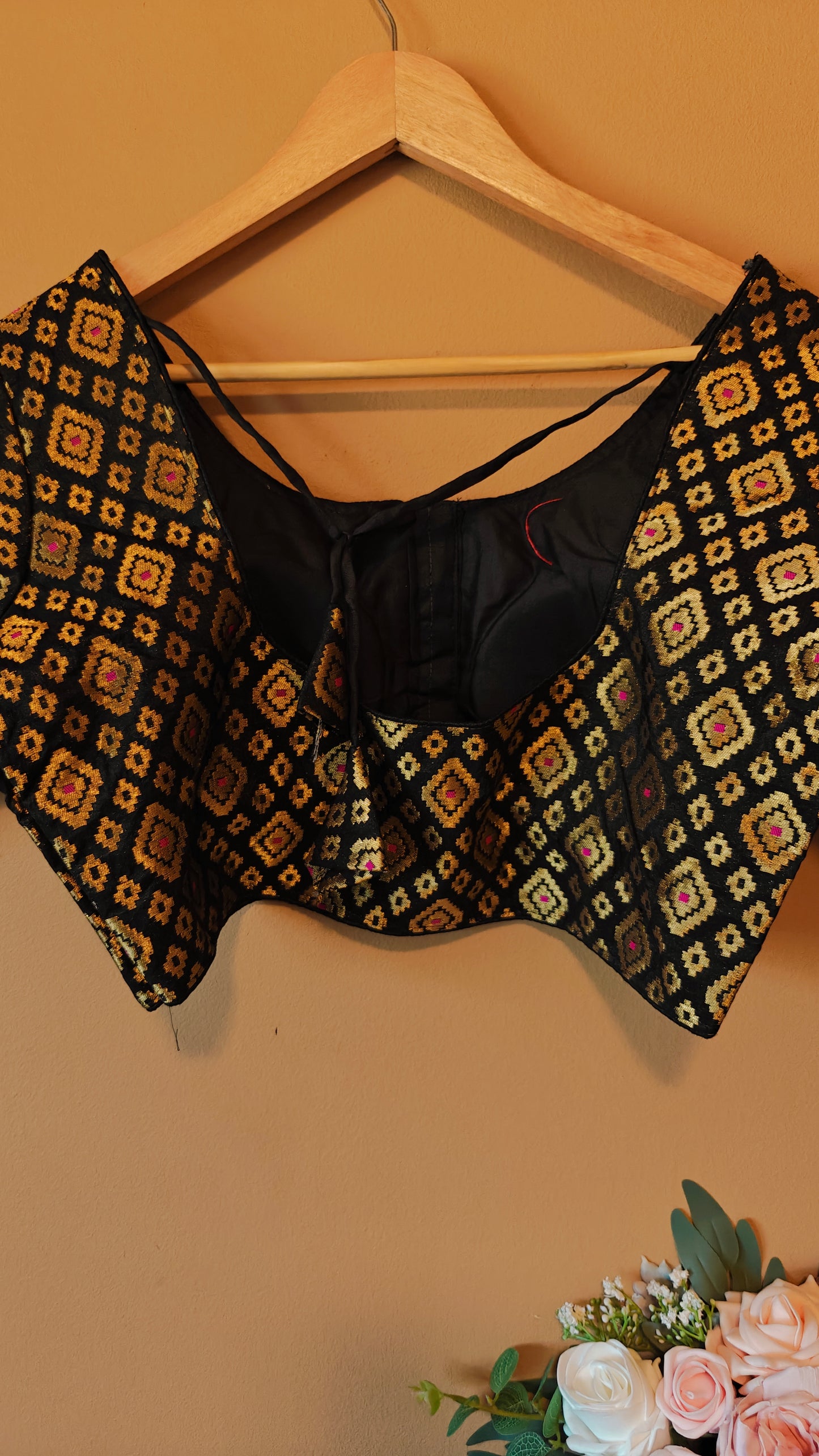 Black  Party Wear Designer Banarasi Silk Blouse