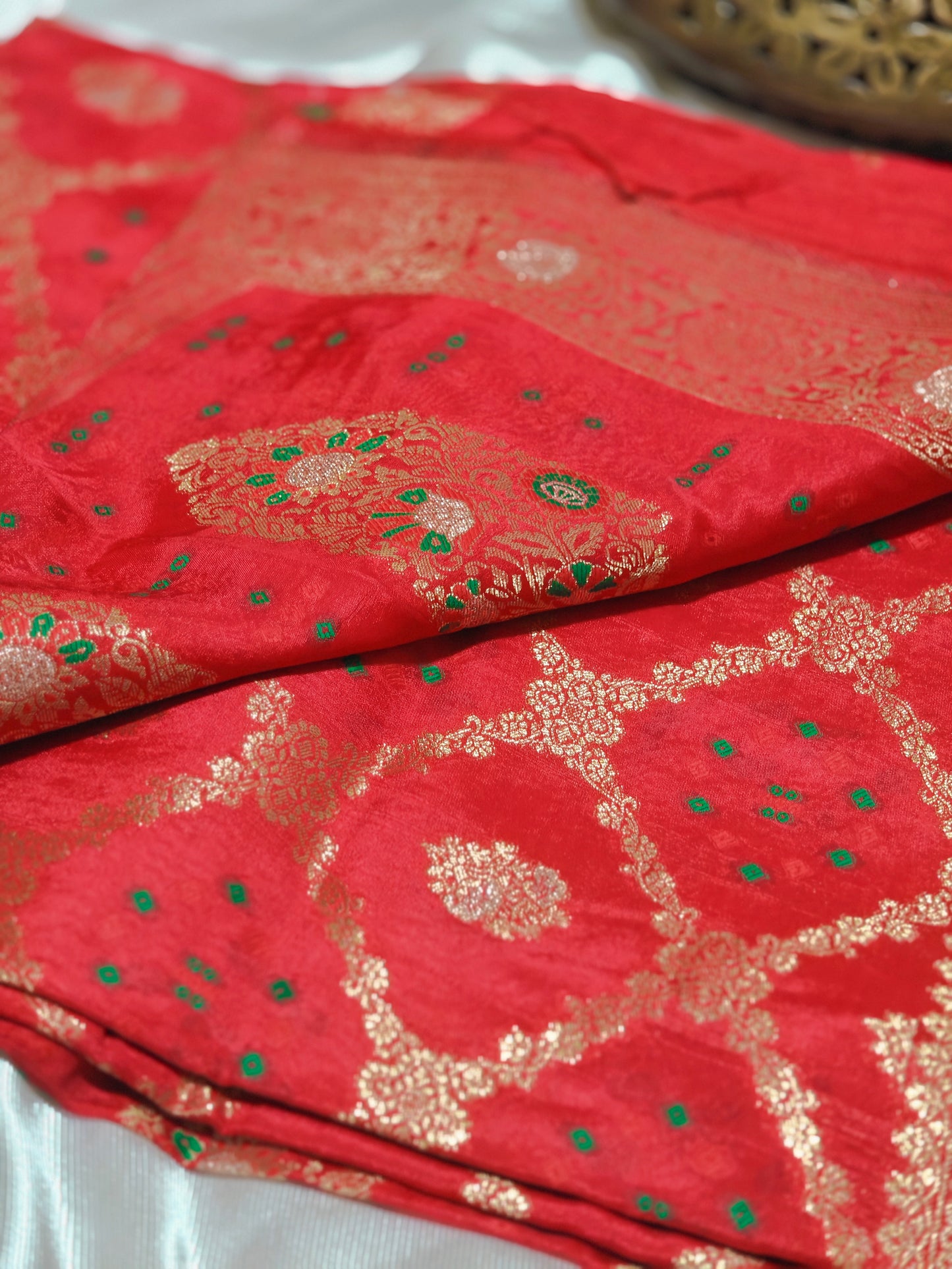 Red Party Wear Pure Viscose Saree