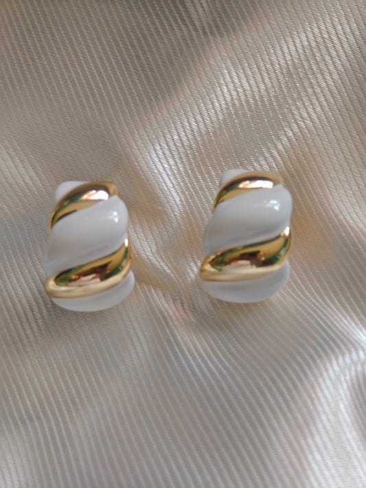Multi Color Enamel Earrings