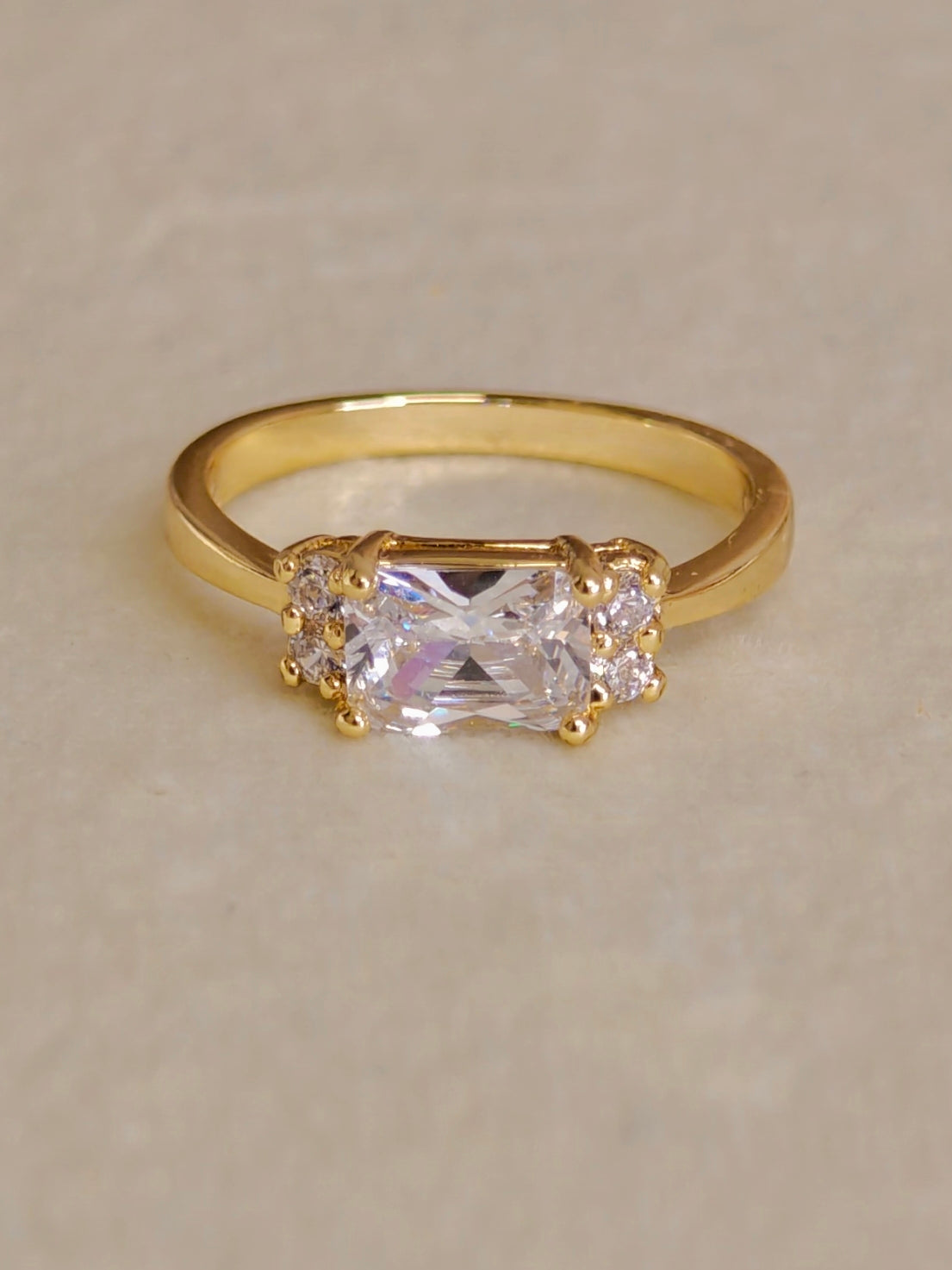 Mossonite Diamond Cut Ring