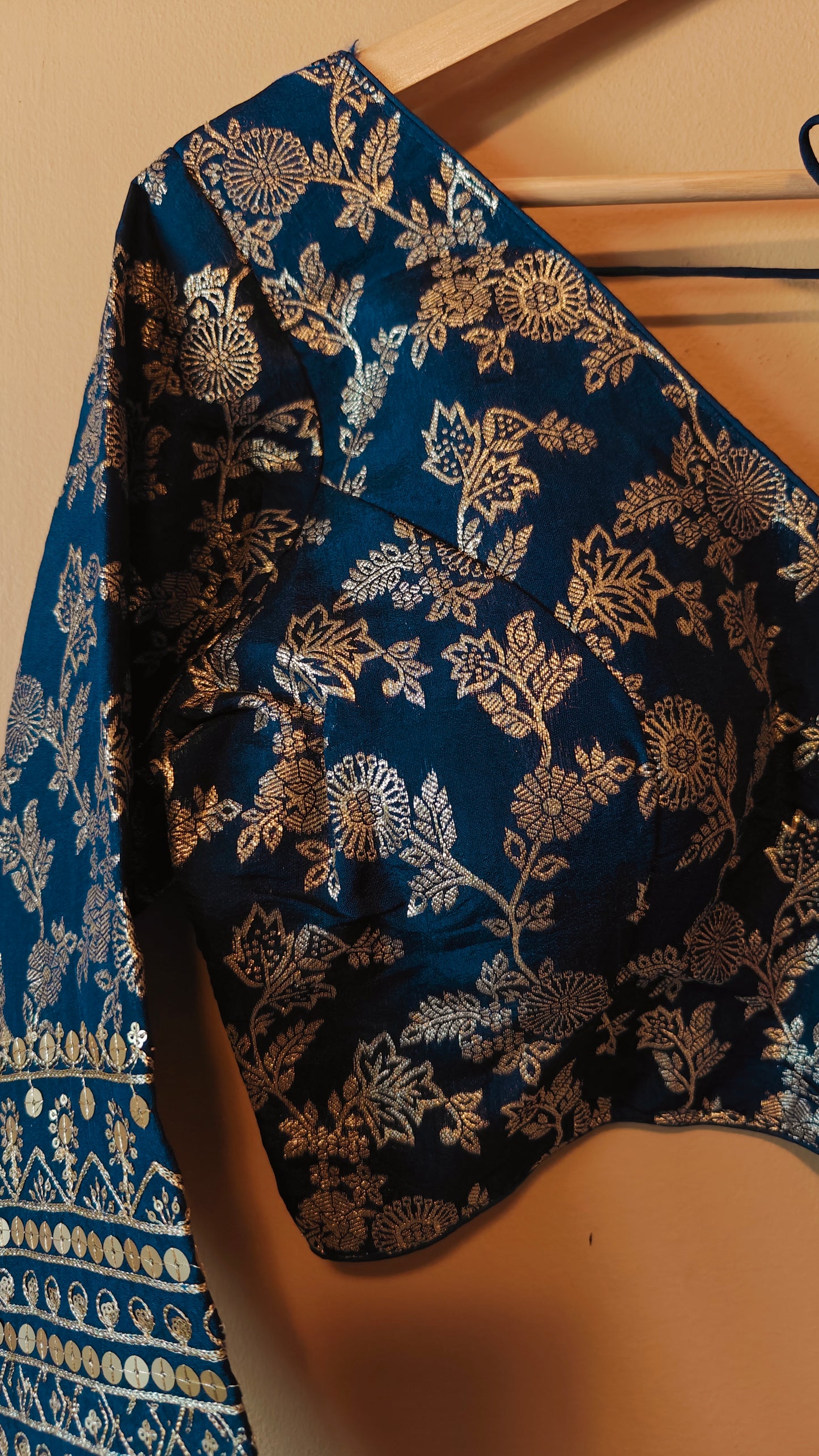Navy Blue Dola Silk Blouse