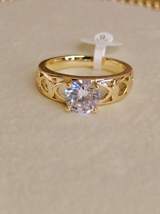 Mossonite Diamond Cut Ring