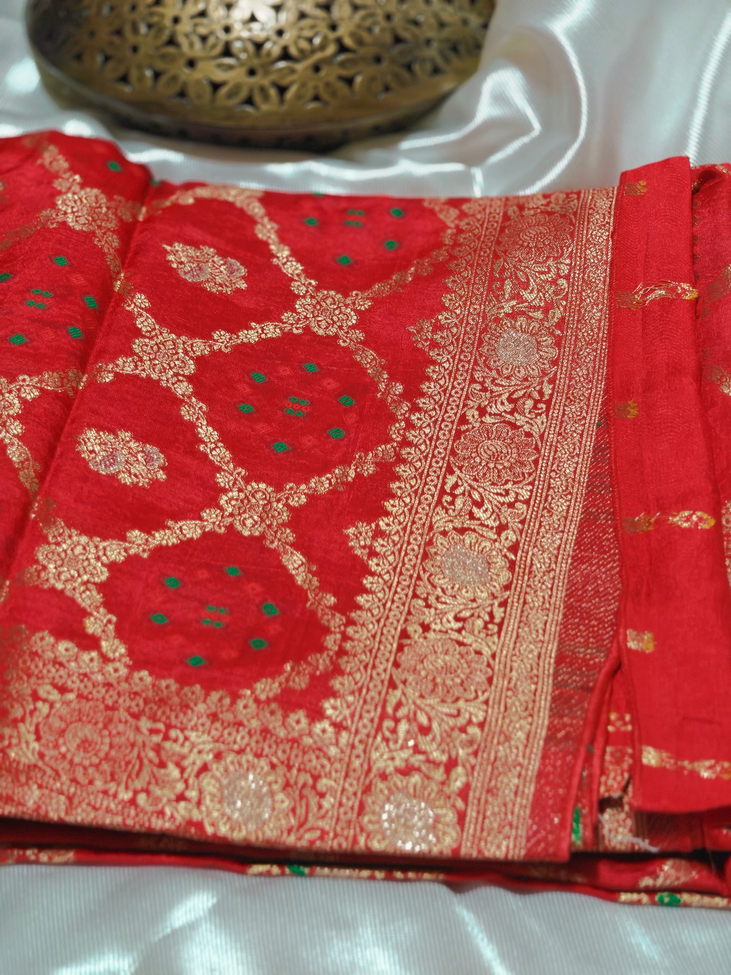 Red Party Wear Pure Viscose Saree