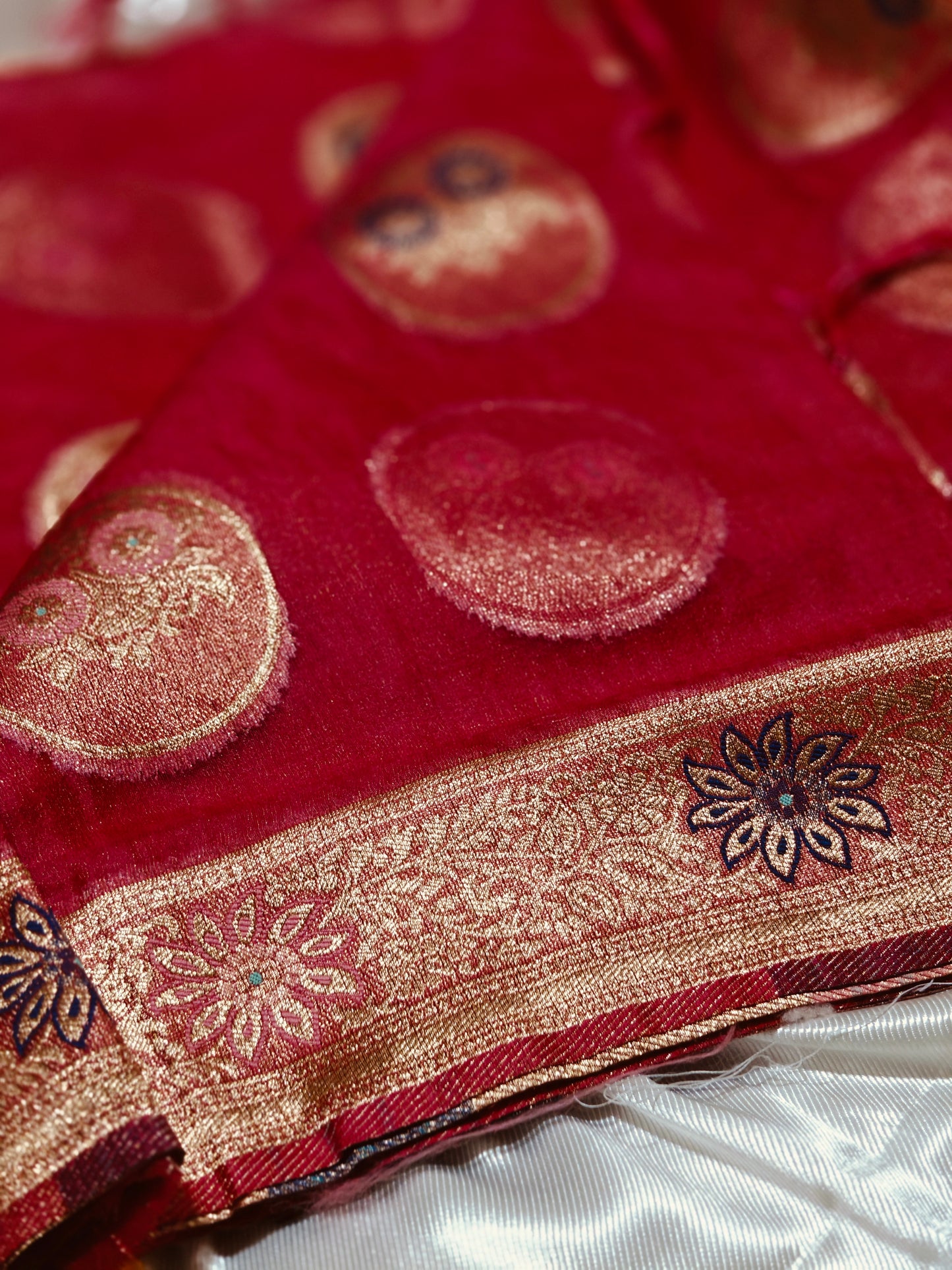 Rani Pink Party Wear Soft Jimmy chu Saree