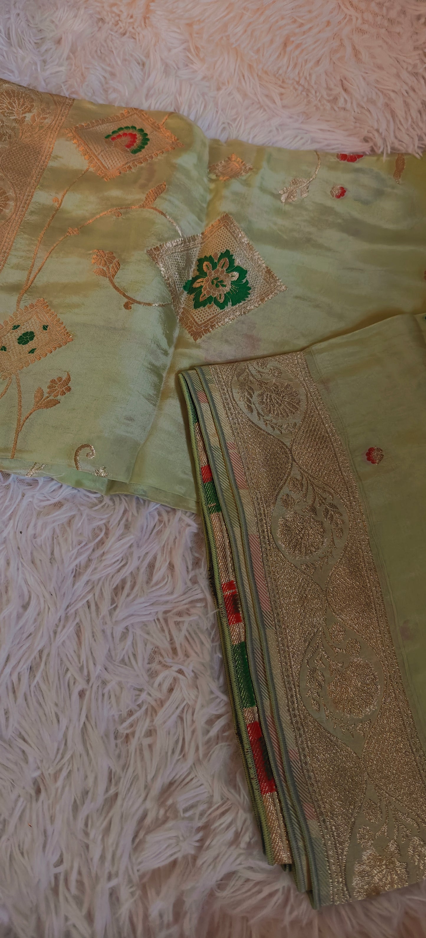 Green Party Wear Pure Viscose Saree