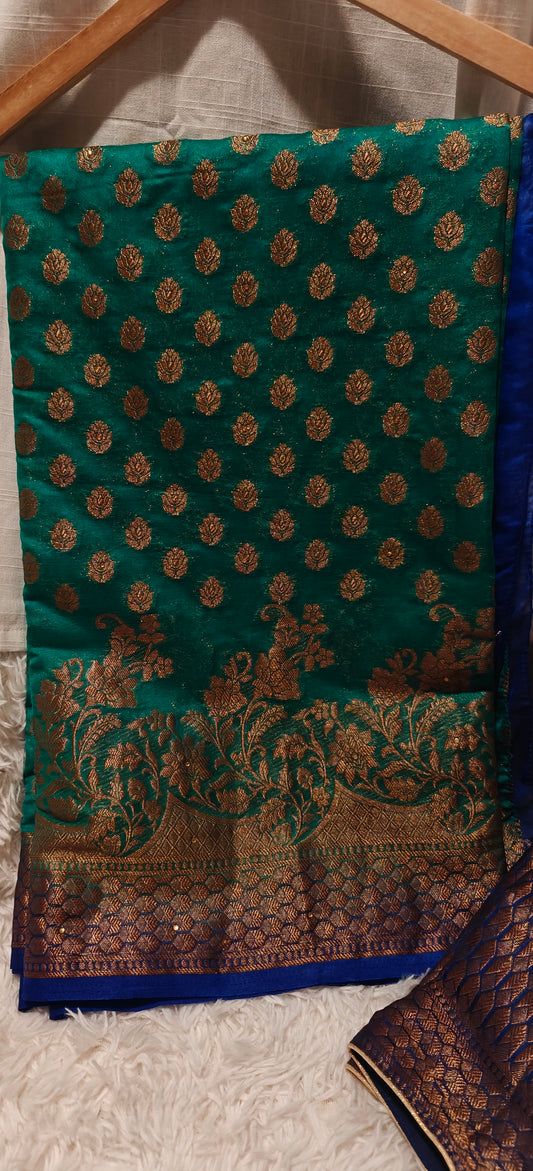 Banarasi Silk Saree with Ready-to-Wear Blouse