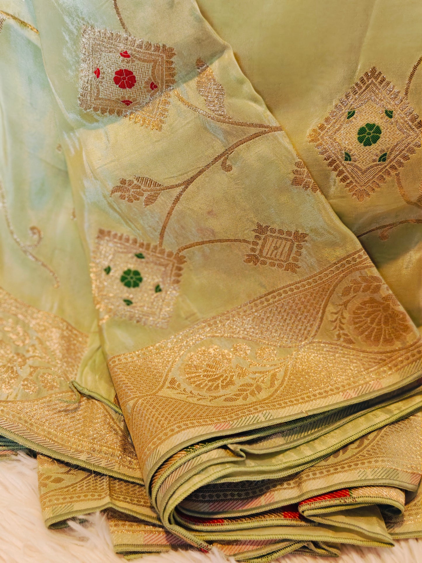 Green Party Wear Pure Viscose Saree