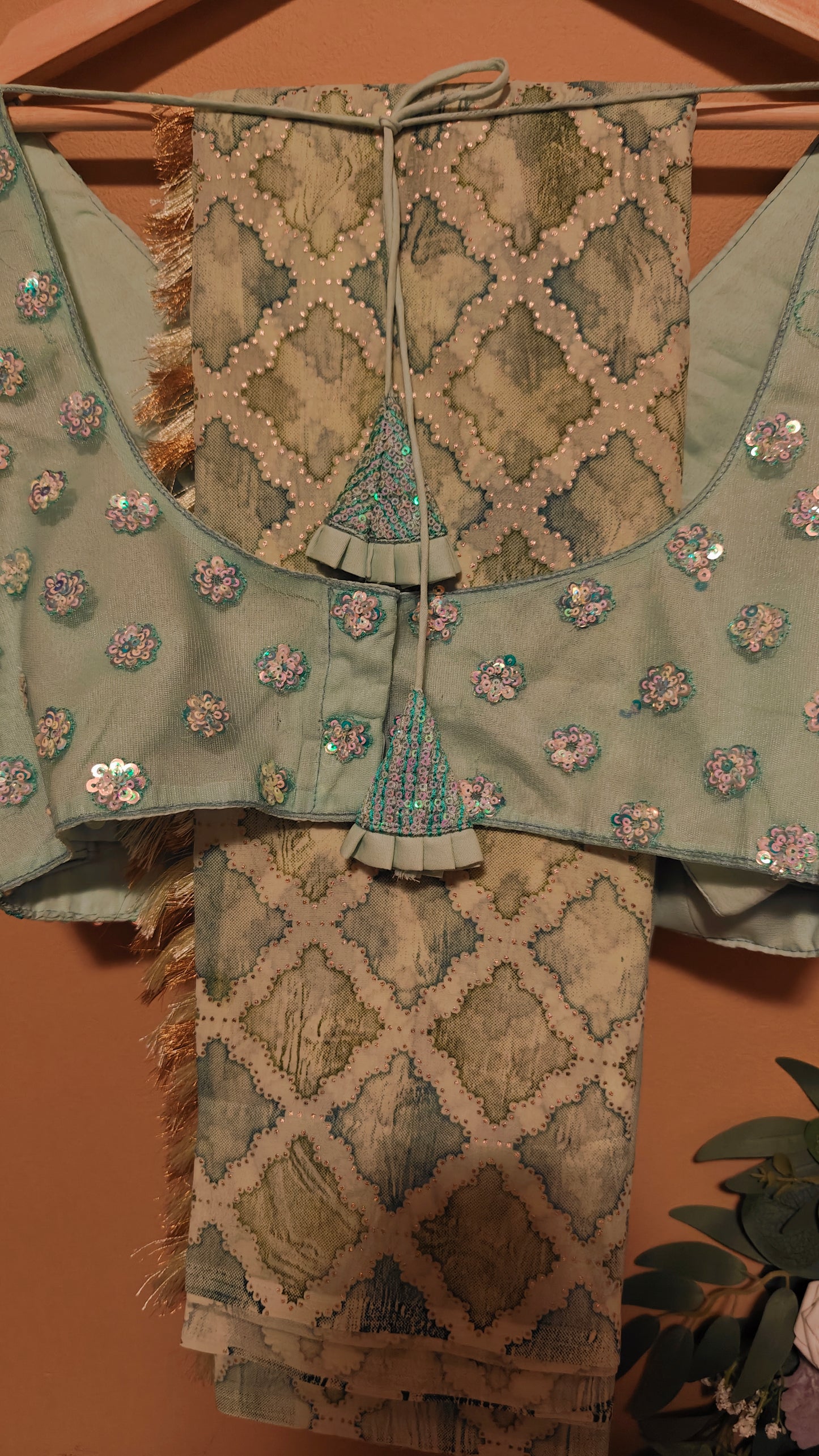 Party Wear Saree with Ready-to-Wear Blouse