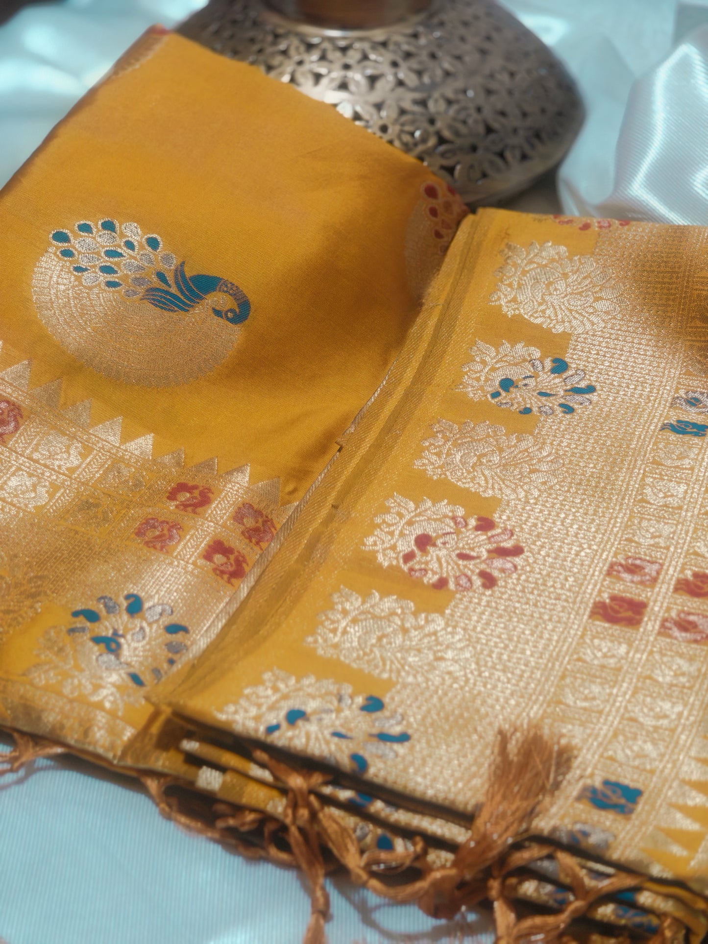 Haldi Color Banarasi Silk Saree