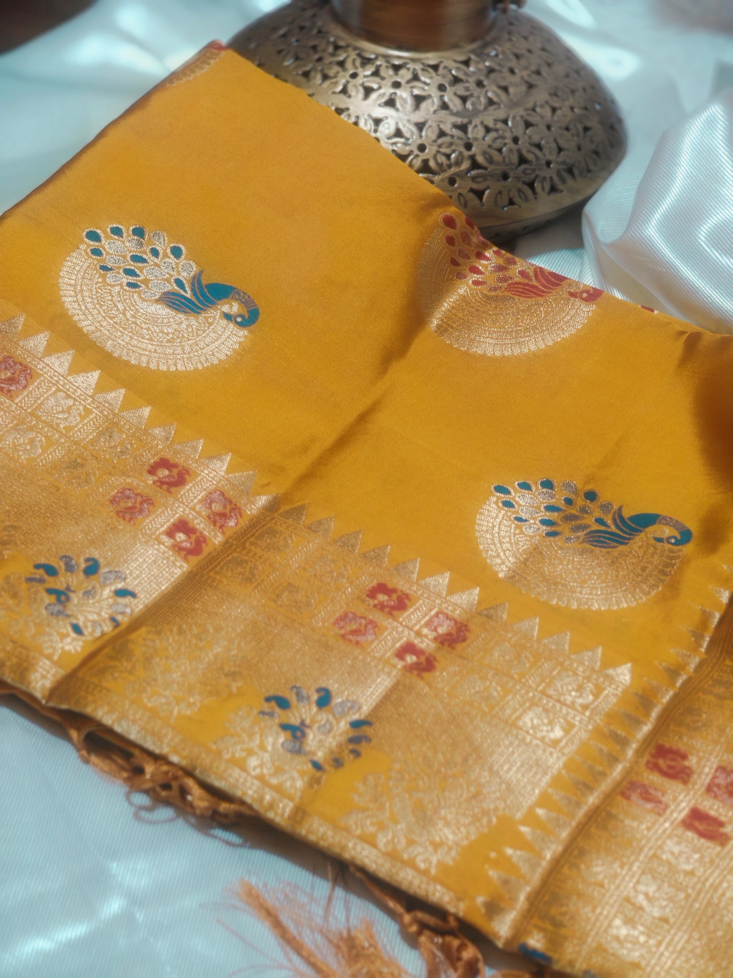Haldi Color Banarasi Silk Saree