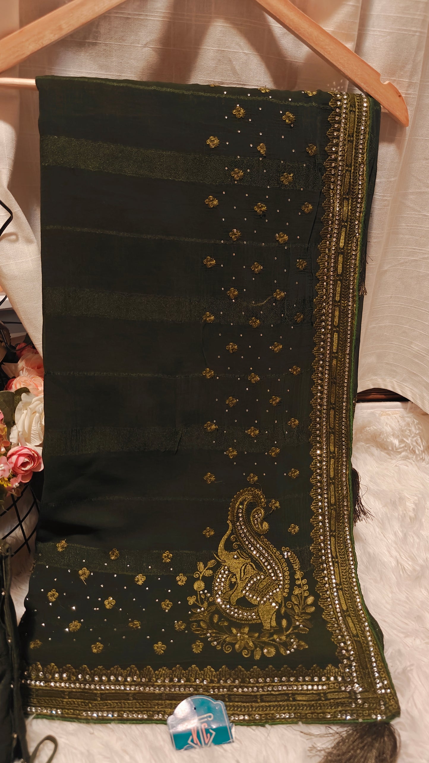 Party Wear saree with Ready to wear blouse