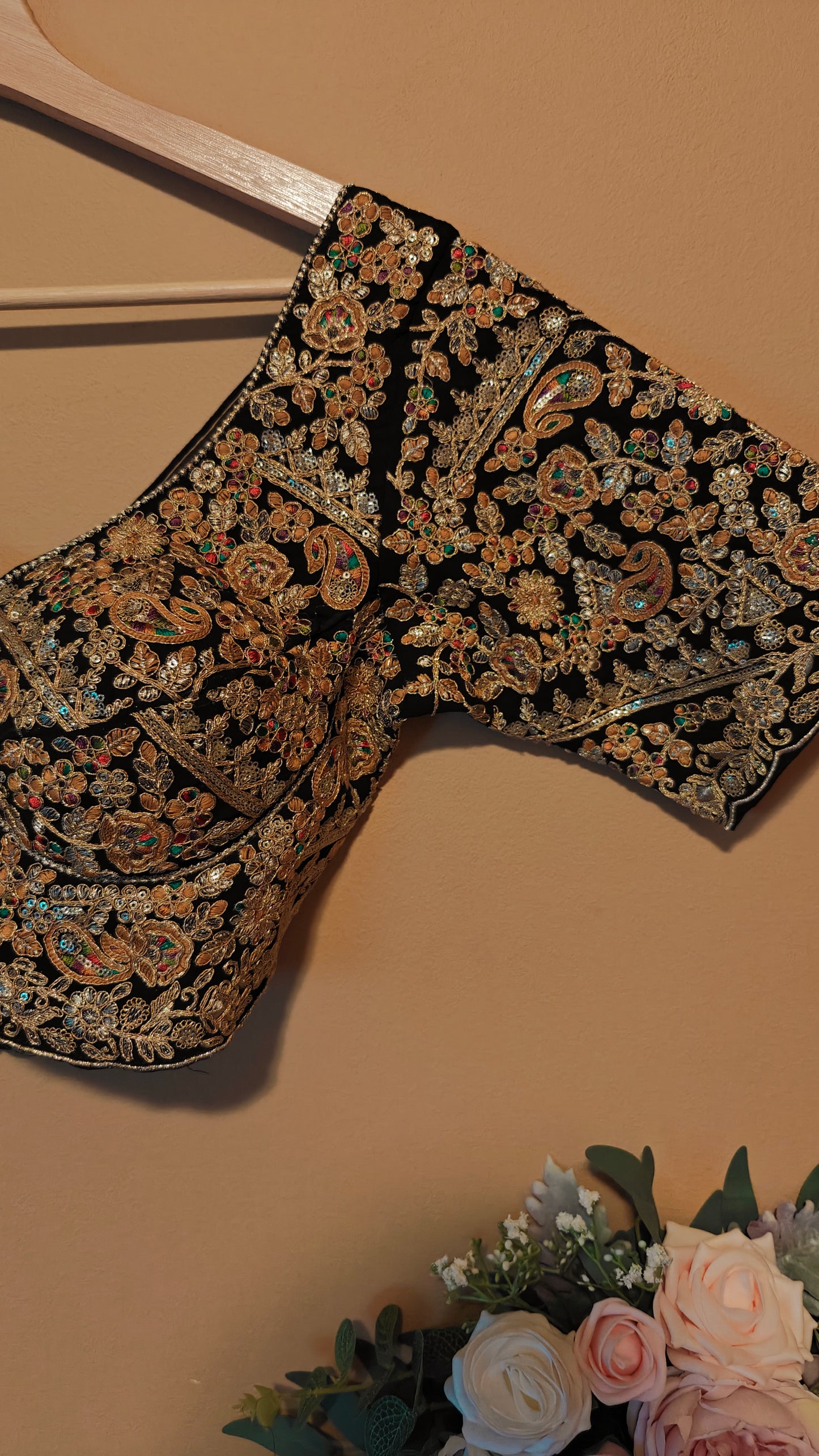 Black Color Sabhyasachi-Style Ready-to-Wear Blouse